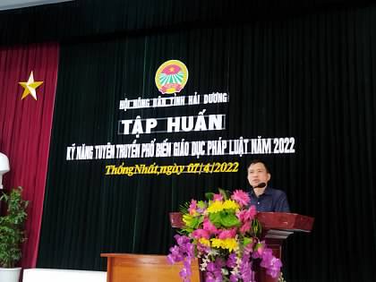 Gia Lộc: Tập huấn kỹ năng tuyên truyền phổ biến giáo dục pháp luật năm 2022
