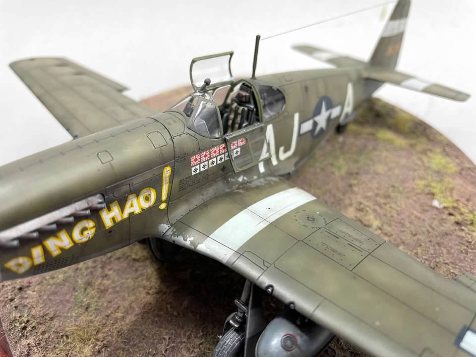 1/48 Tamiya P-51B 354th FG James Howard's Ding Hao (Finished