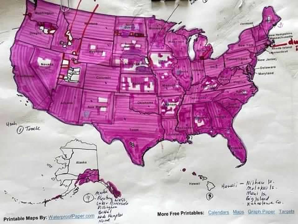 Counties that have been prayed over and anointed.