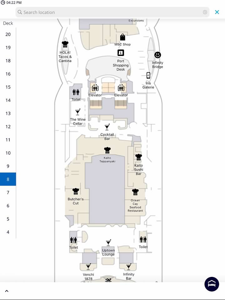 Msc seashore deck plans with bathrooms msc cruises cruise critic