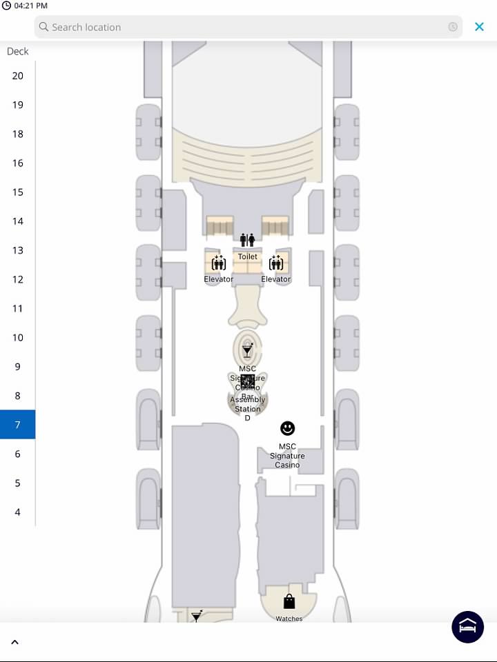 Msc seashore deck plans with bathrooms msc cruises cruise critic