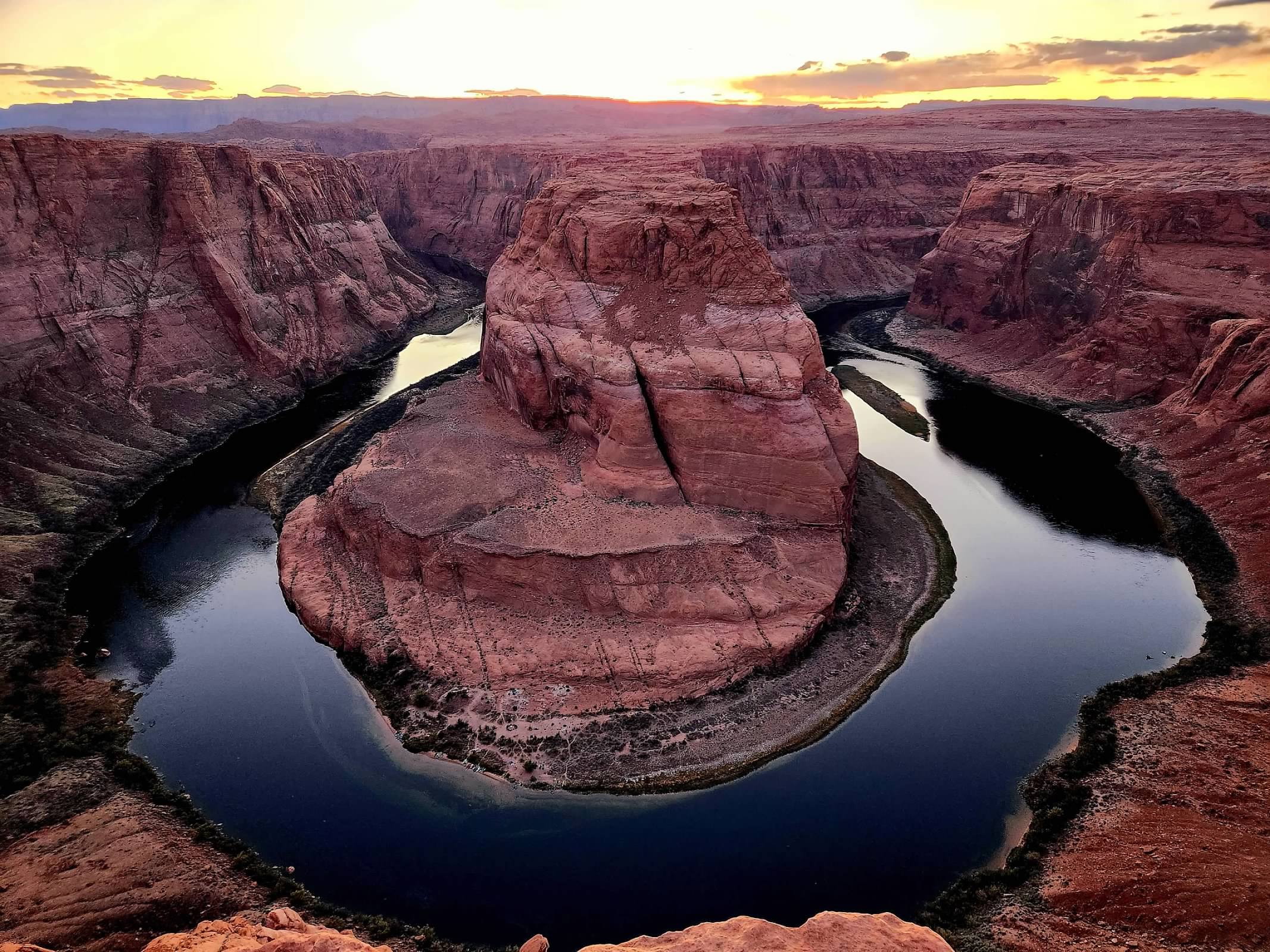 Horseshoe Bend at sunset