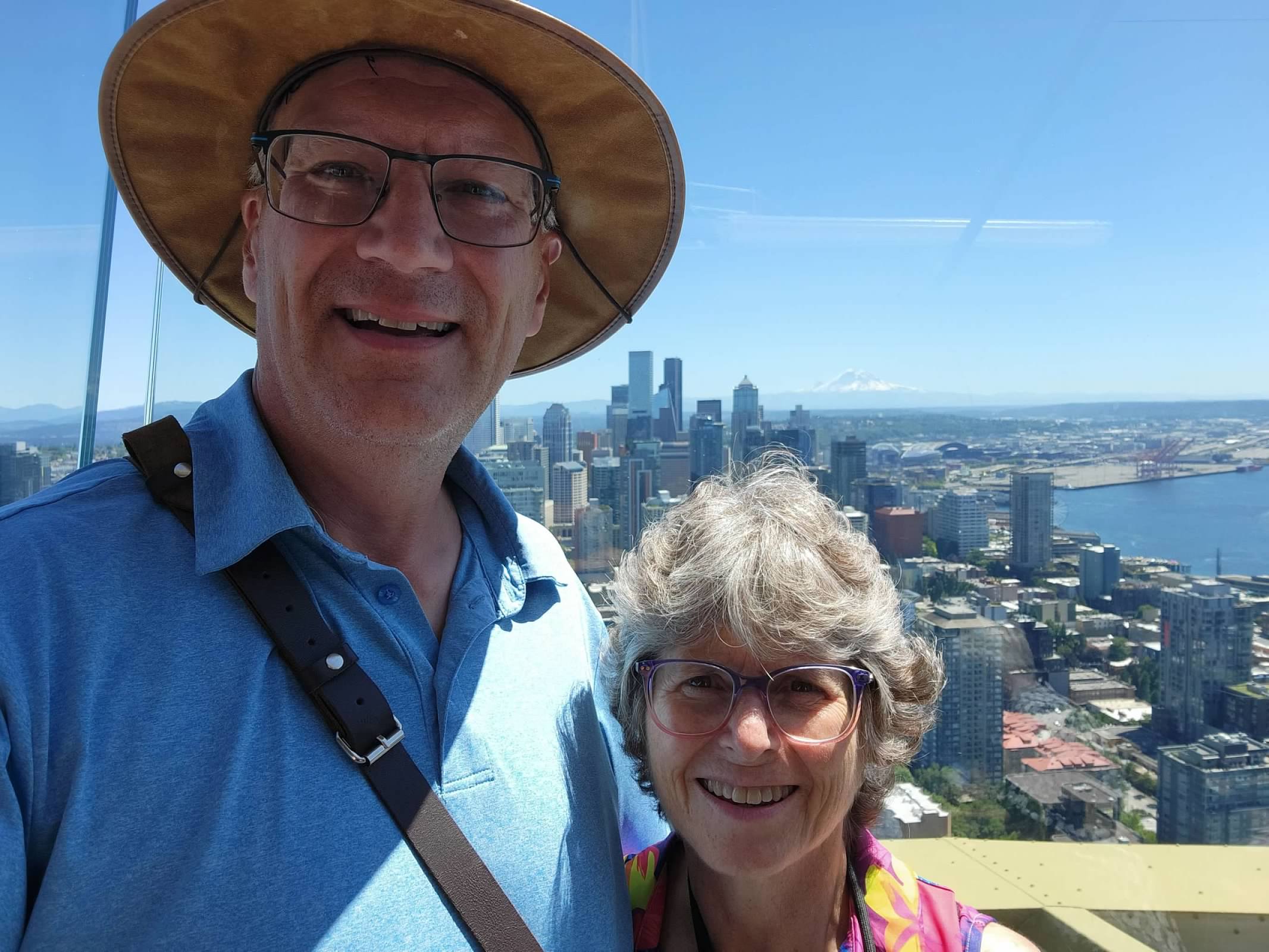 Selfie from the top of the Space Needle