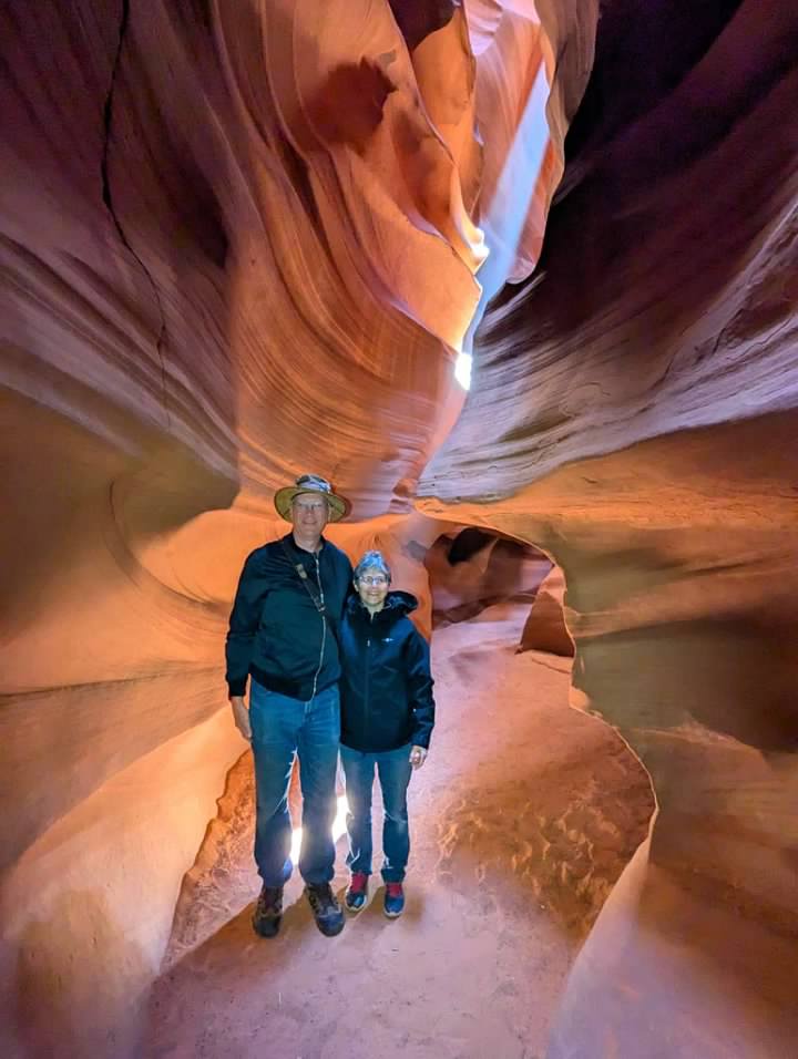 A surreal shot of us in the Upper Antelope Canyon