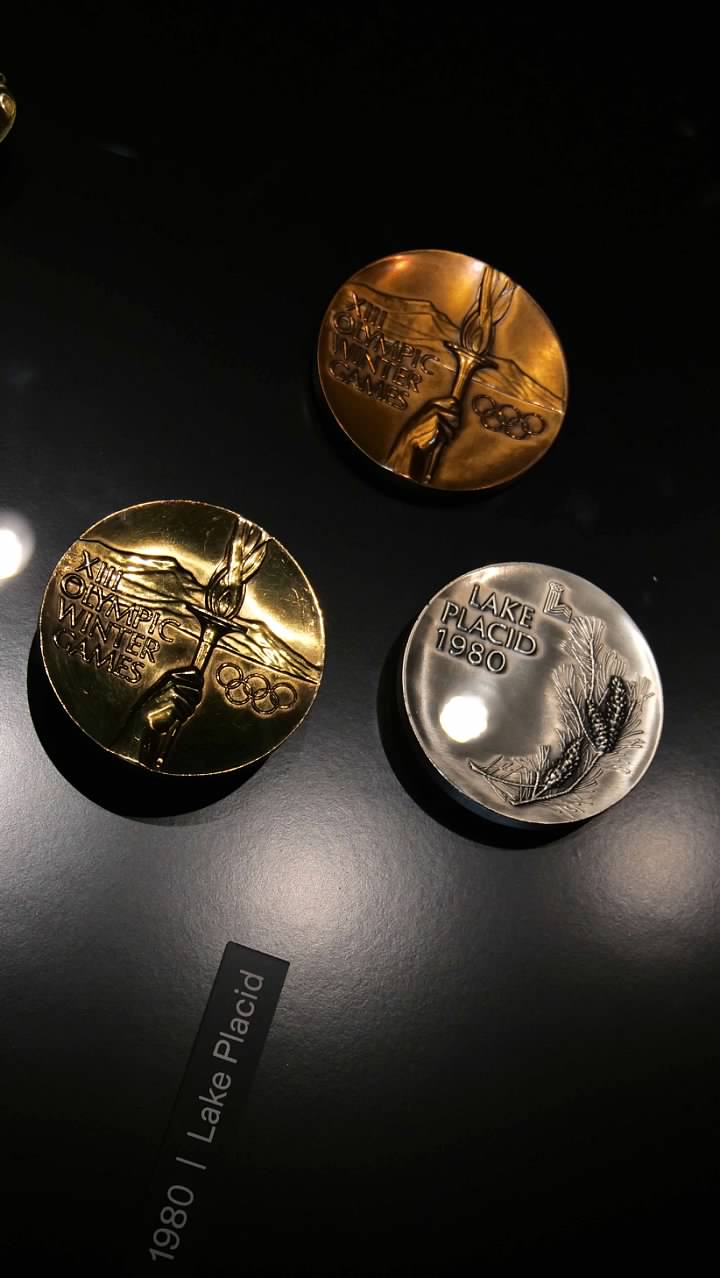 Medals from the 1980 winter games in Lake Placid