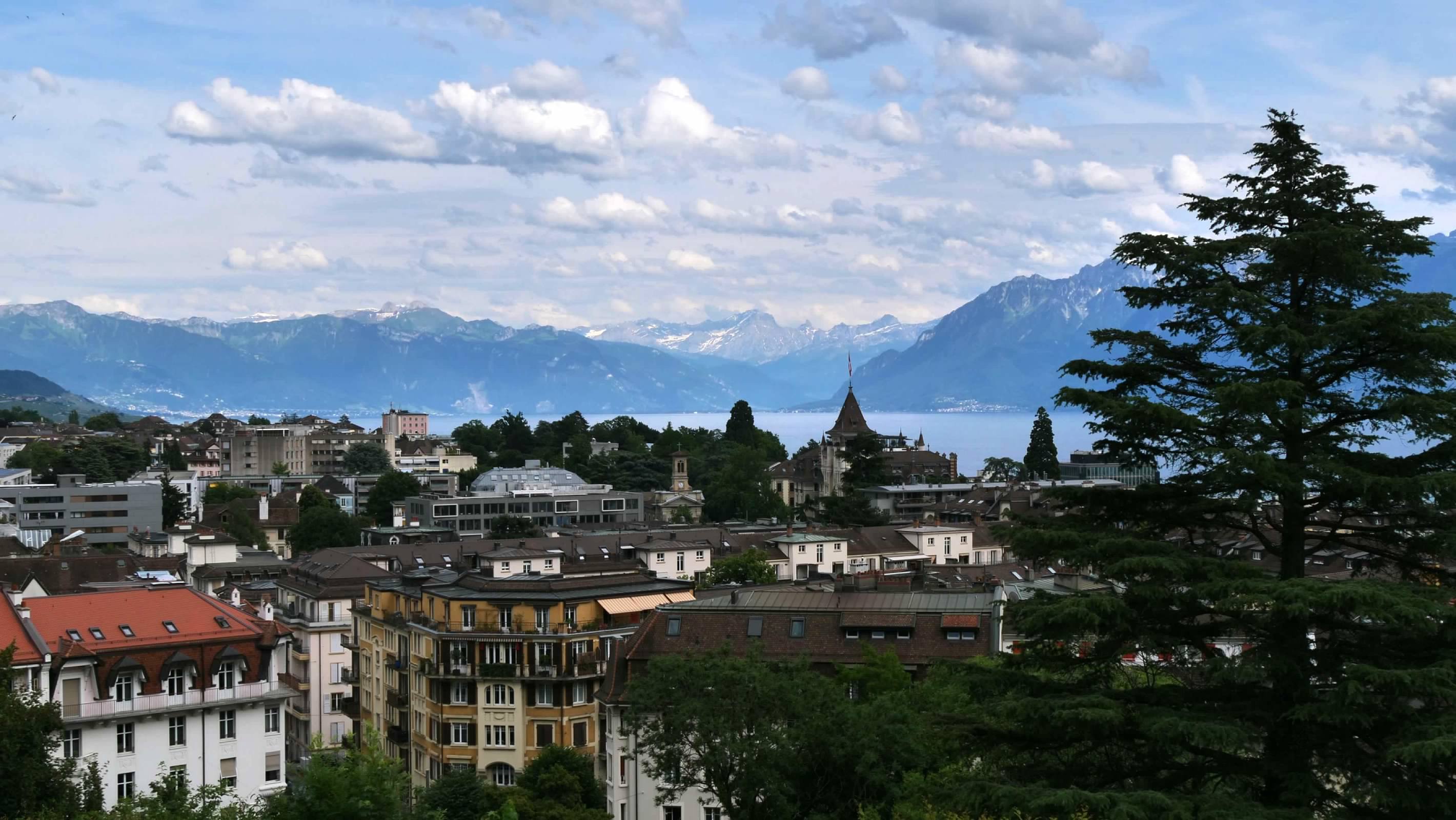 Lausanne, Lake Geneva, and the Alps