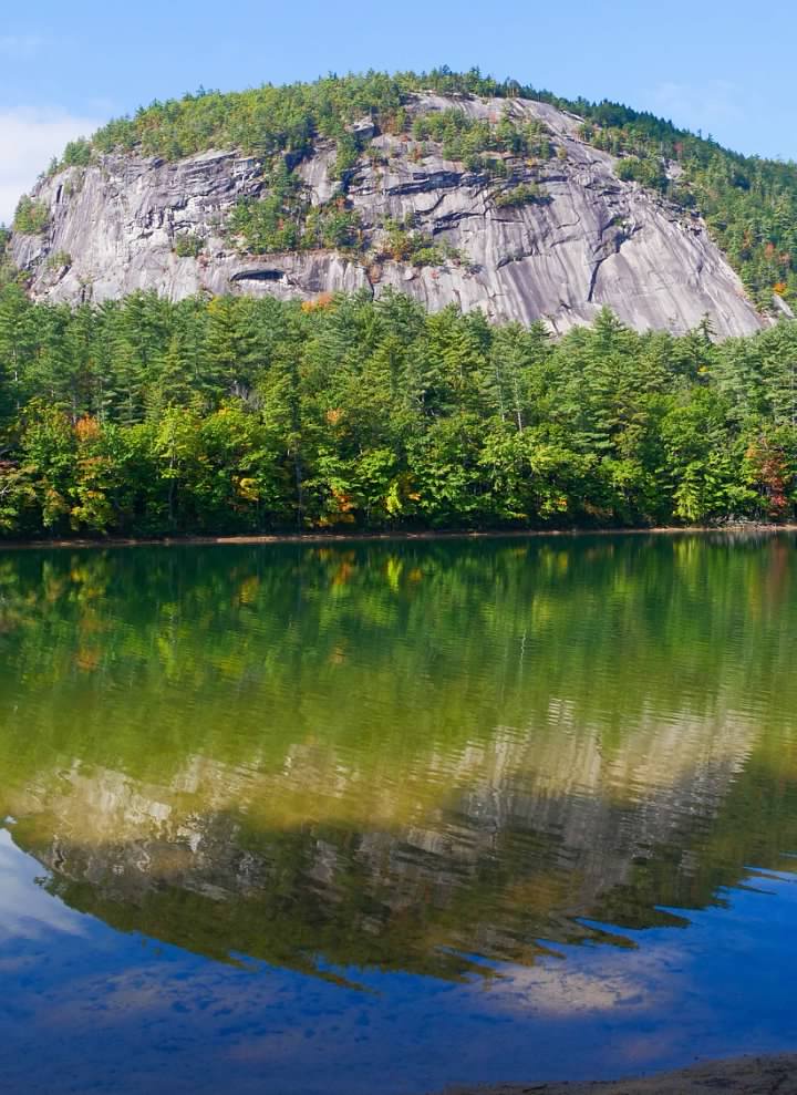 Cathedral Ledge reflected in Echo Lake