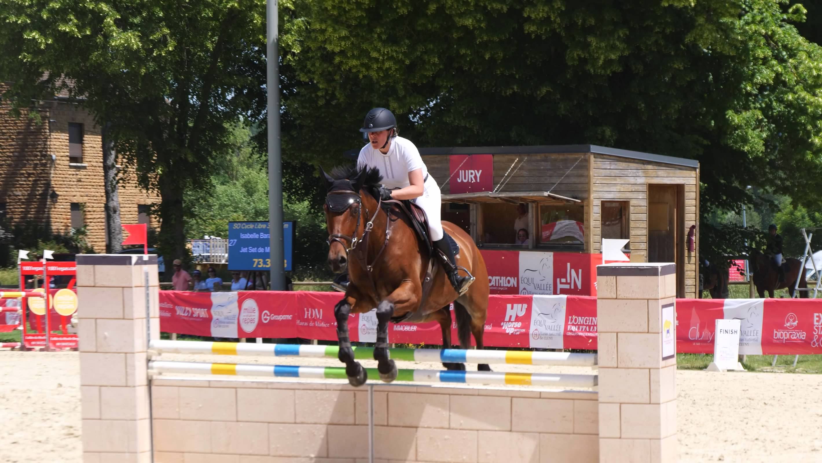Jumping in competition