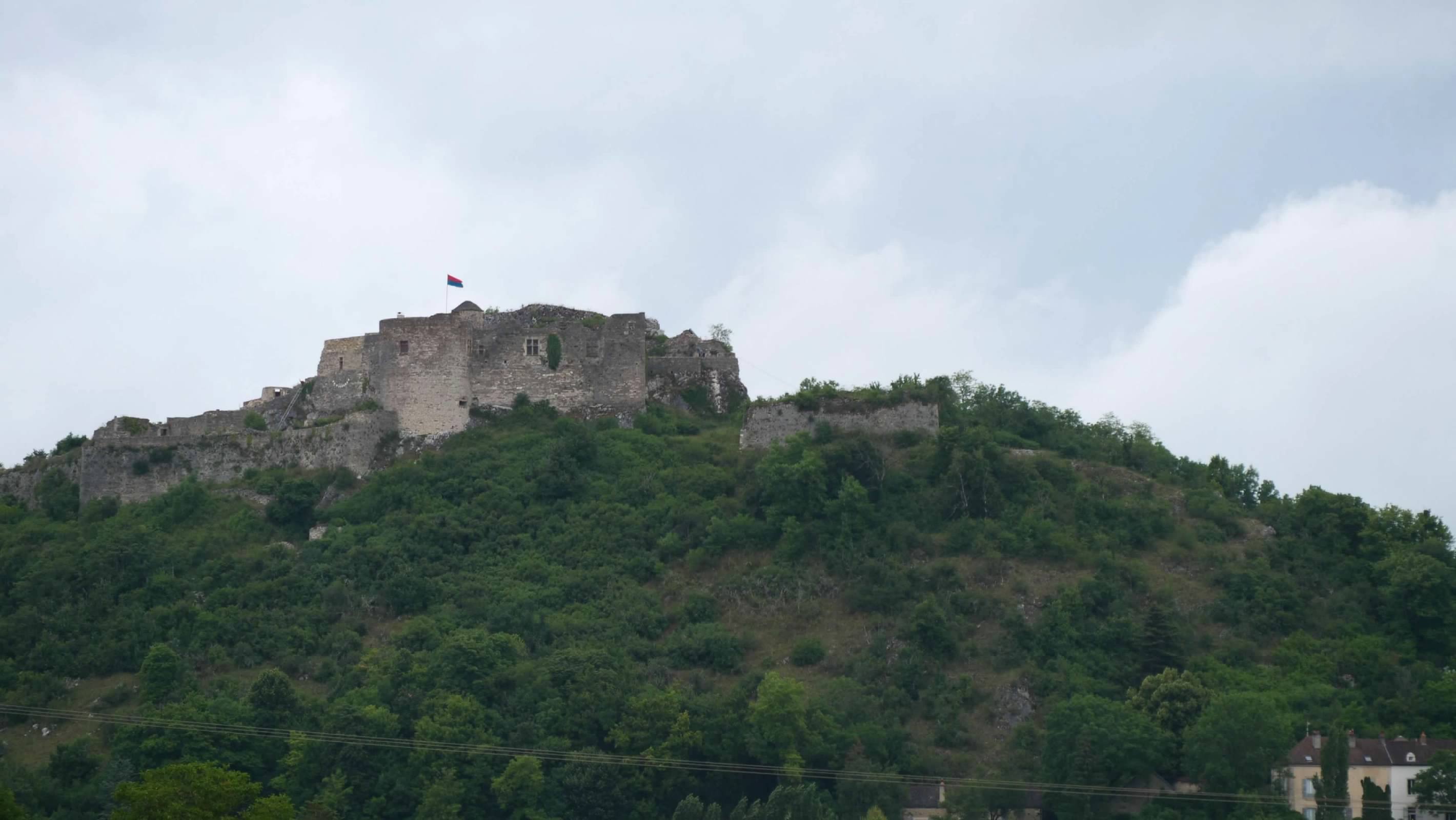Hilltop castle ruins above Ancey