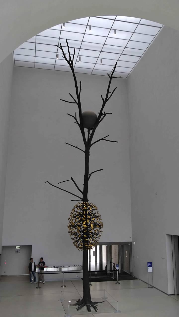Sculpture in the lobby of the Cantonal Museum of Fine Art