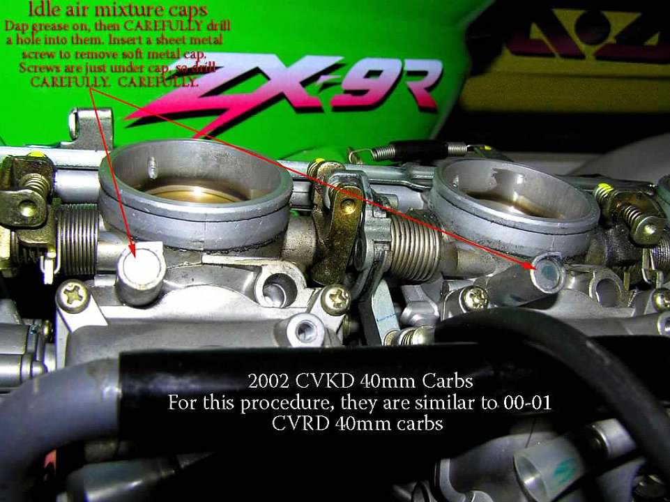 E carb pilot screw locations picture.